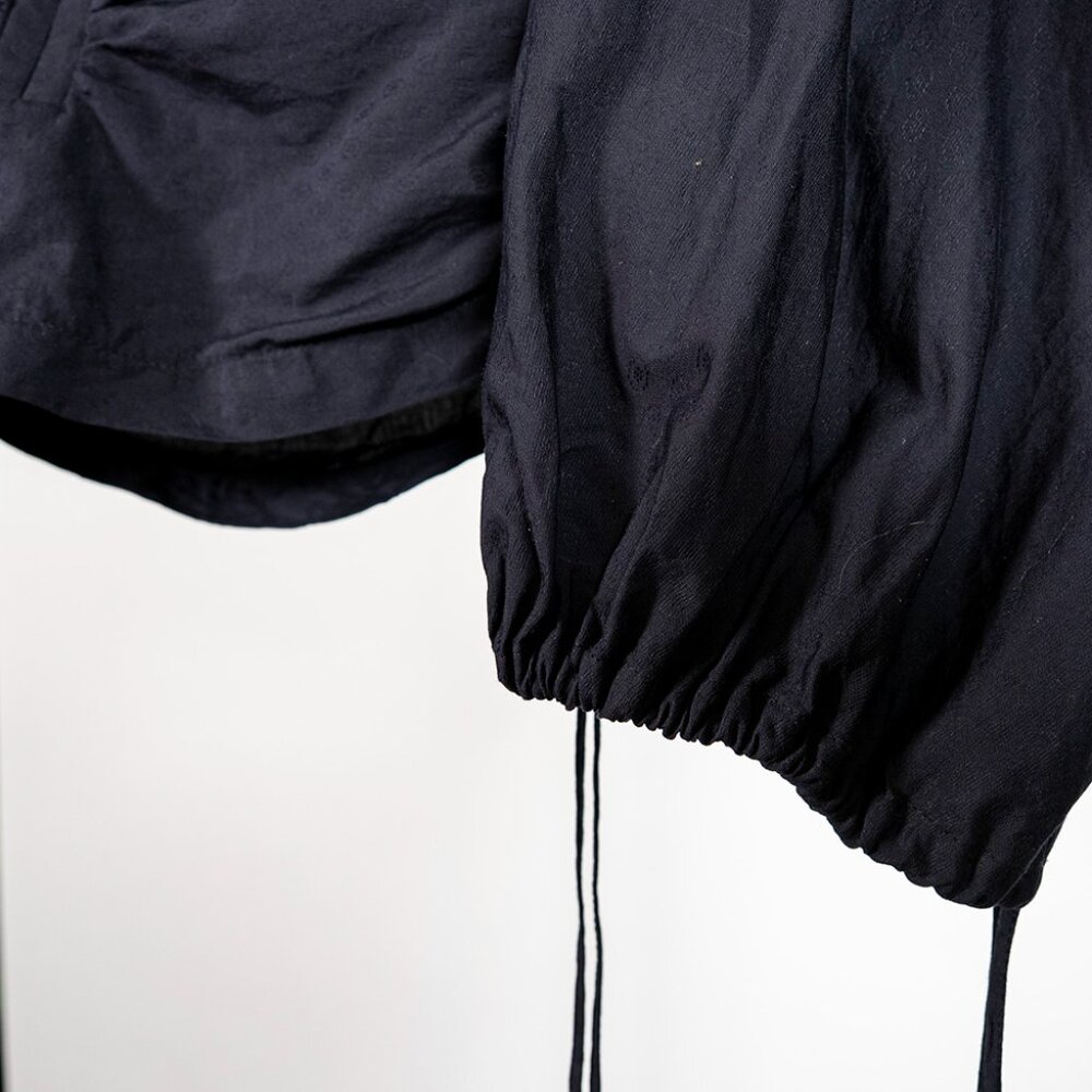 Just Cavalli Black Off Shoulder Ruched Blouse Size 4 | Designer Long Sleeve Top - Picture 5 of 5